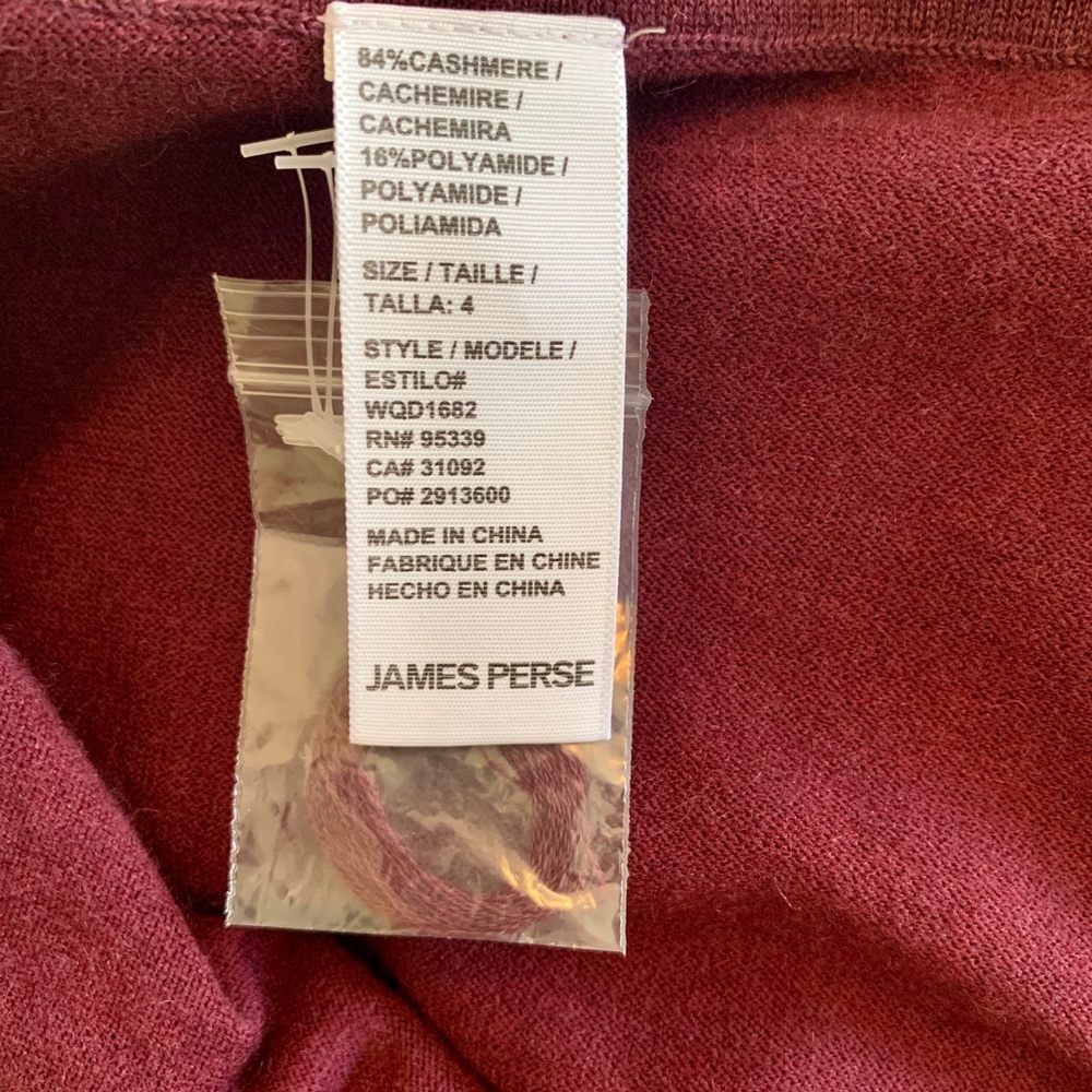 JAMES PERSE Cashmere Stretch Leggings Pants  | XL - Picture 7 of 7